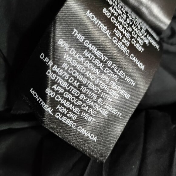 Mackage Oceane Black Mixed Media Down Front Zip Ski Winter Puffer Jacket Size M - Picture 8 of 11